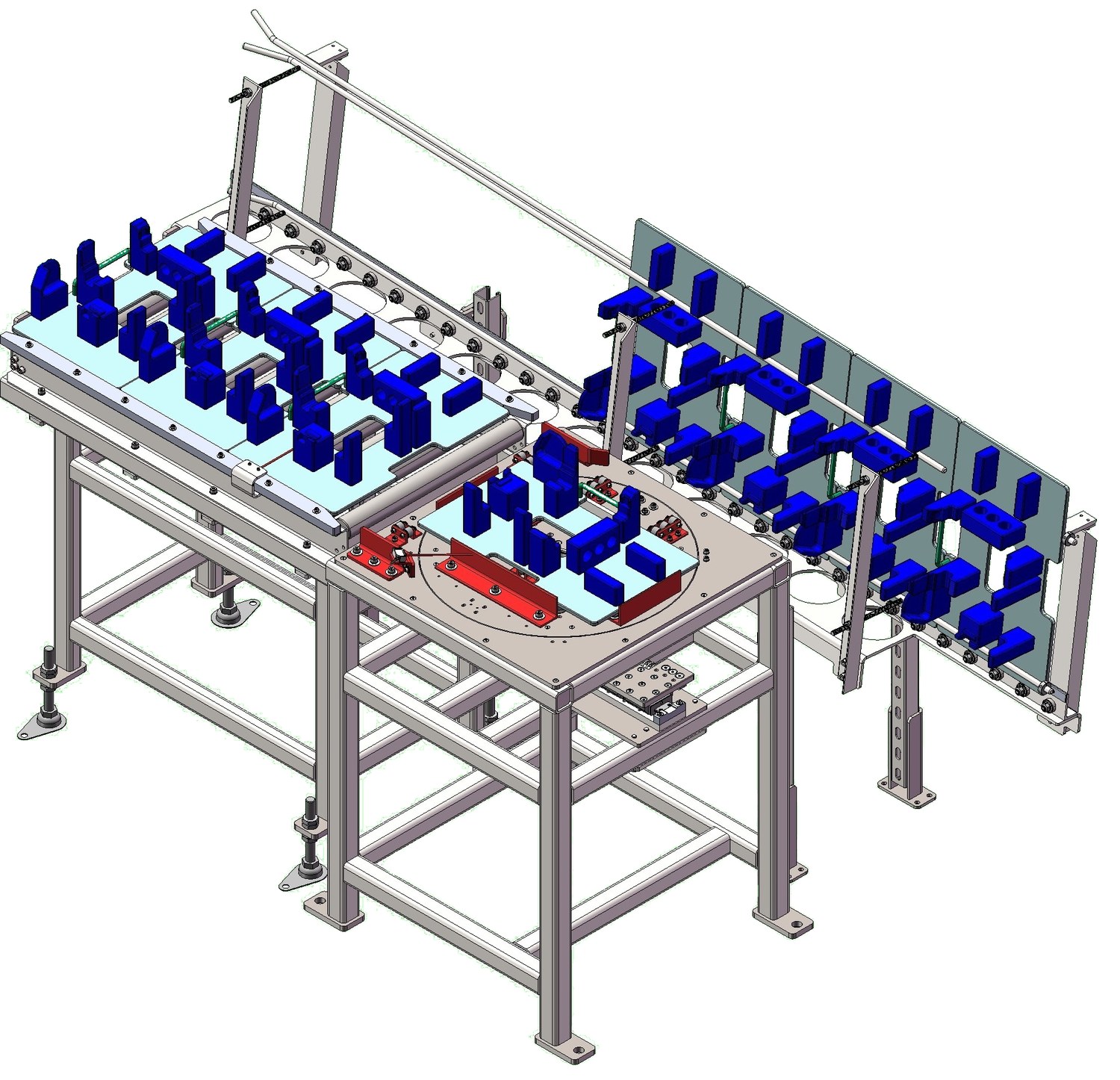 In-house CAD assembly render of the inverter prep table, drawing PH-2368